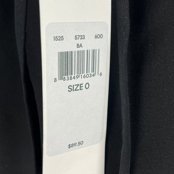 Calvin Klein Crepe Dress Pants Size 0 Black Elastic Waist Inseam 26in Rise 9.5in - Picture 5 of 9